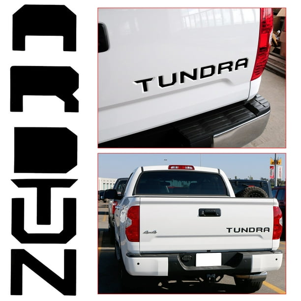 For 2014 15 16 17 2018 Toyota Tundra Tailgate Letter Inserts Trim Molding Black